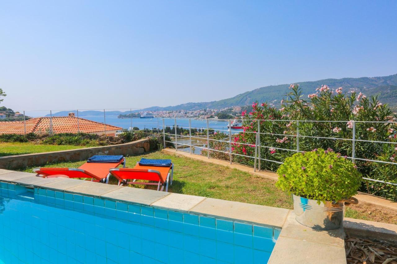 Skiathos Seaview Villa With Pool Punta Eksteriør billede