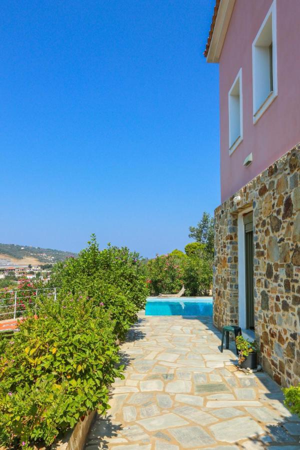 Skiathos Seaview Villa With Pool Punta Eksteriør billede