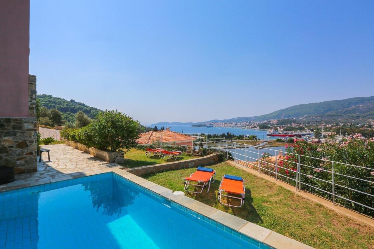 Skiathos Seaview Villa With Pool Punta Eksteriør billede